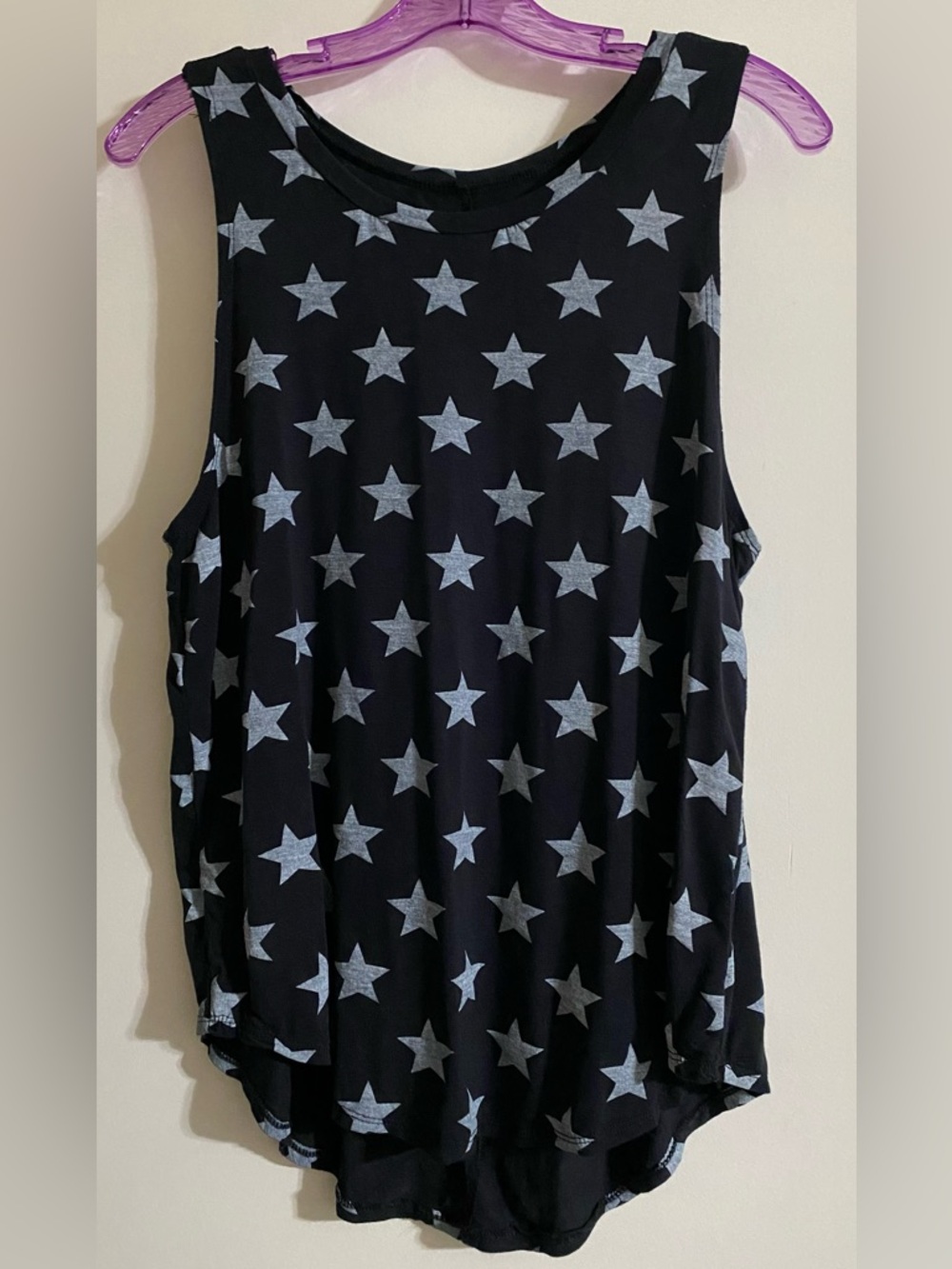 Grayson Threads Black Tank with Silver Star Print